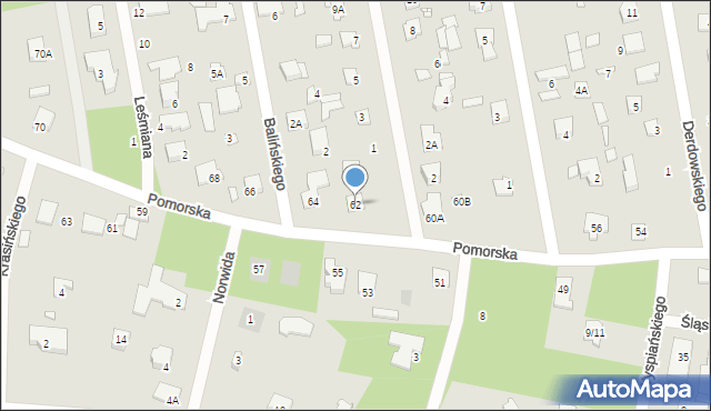 Piaseczno, Pomorska, 62, mapa Piaseczno