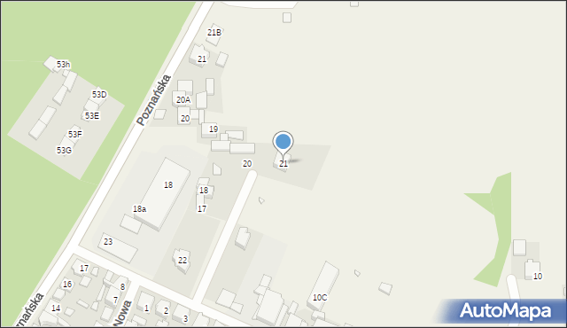 Piaski, Powstańców Wielkopolskich, 21, mapa Piaski