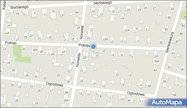 Piastów, Pokoju, 12A, mapa Piastów