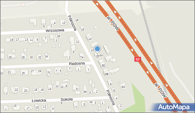 Piastów, Północna, 10, mapa Piastów