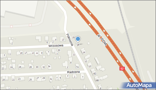 Piastów, Północna, 16, mapa Piastów
