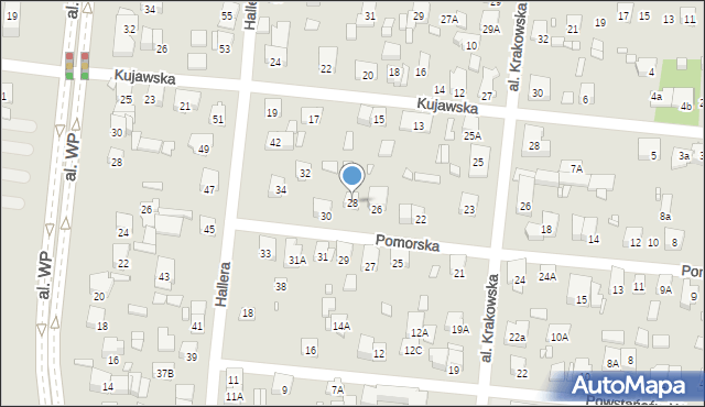 Piastów, Pomorska, 28, mapa Piastów