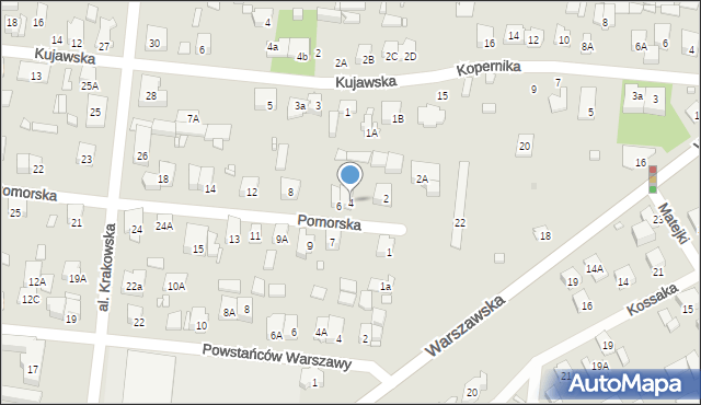 Piastów, Pomorska, 4, mapa Piastów