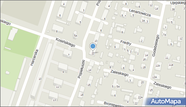 Piastów, Popiełuszki Jerzego, bł. ks., 12, mapa Piastów