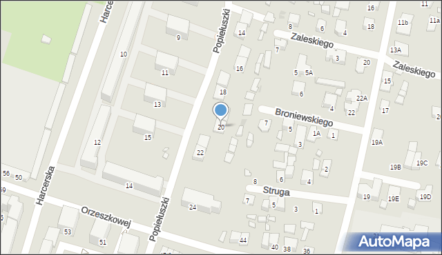 Piastów, Popiełuszki Jerzego, bł. ks., 20, mapa Piastów