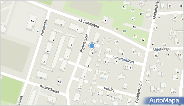 Piastów, Popiełuszki Jerzego, bł. ks., 4, mapa Piastów