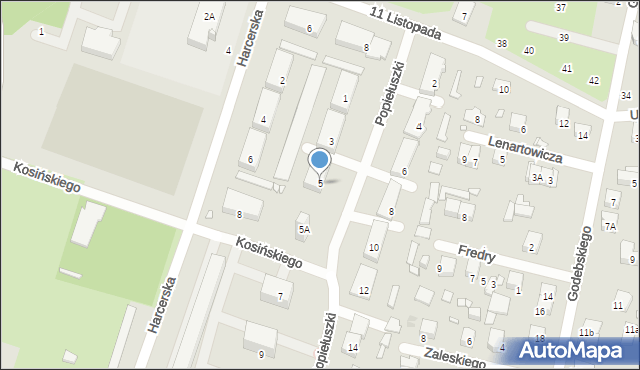 Piastów, Popiełuszki Jerzego, bł. ks., 5, mapa Piastów