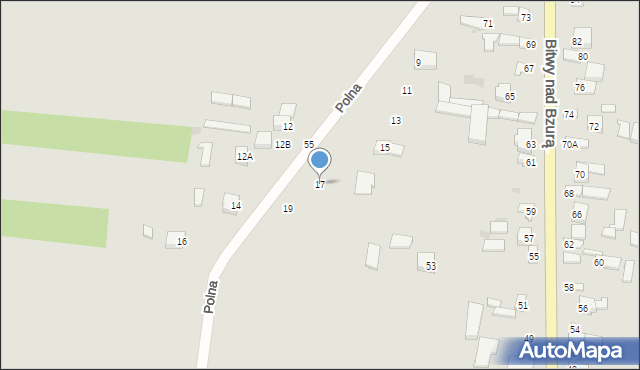 Piątek, Polna, 17, mapa Piątek