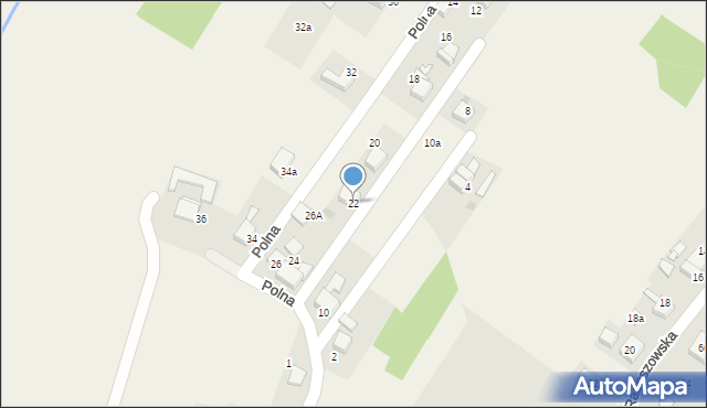 Piece, Polna, 22, mapa Piece