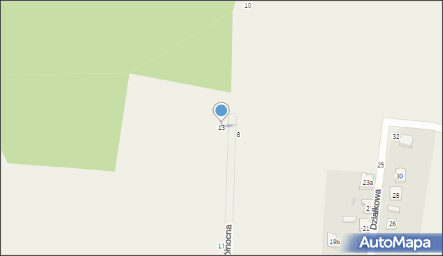 Piece, Północna, 13, mapa Piece