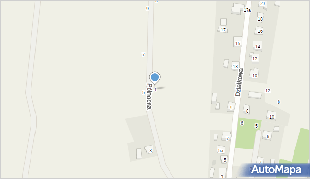 Piece, Północna, 4, mapa Piece