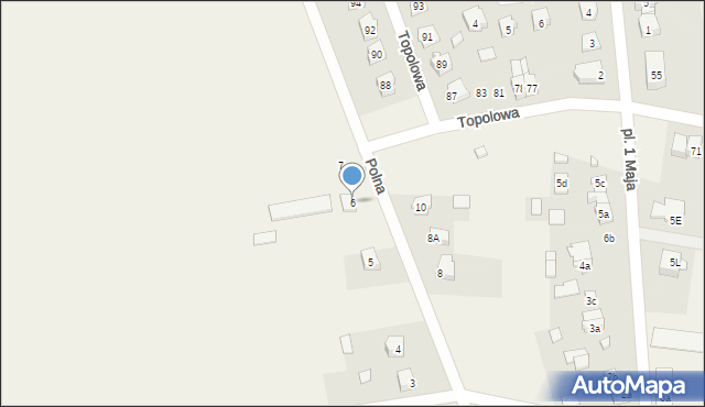 Piecki, Polna, 6, mapa Piecki
