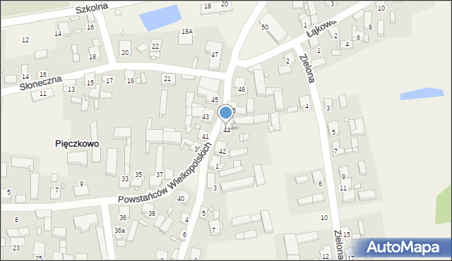 Pięczkowo, Powstańców Wielkopolskich, 44, mapa Pięczkowo