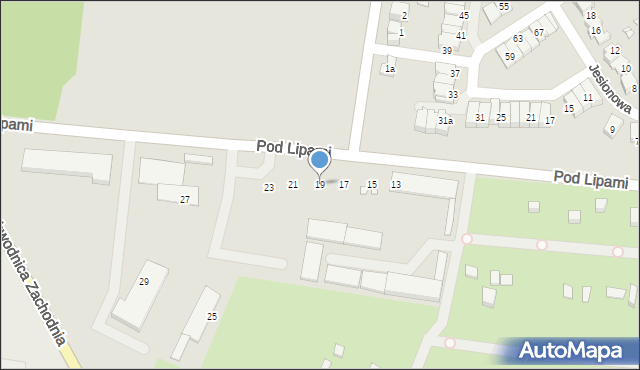 Piekary Śląskie, Pod Lipami, 19, mapa Piekary Śląskie