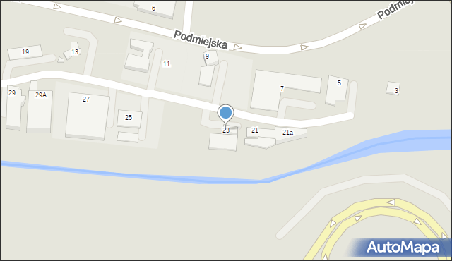 Piekary Śląskie, Podmiejska, 23, mapa Piekary Śląskie