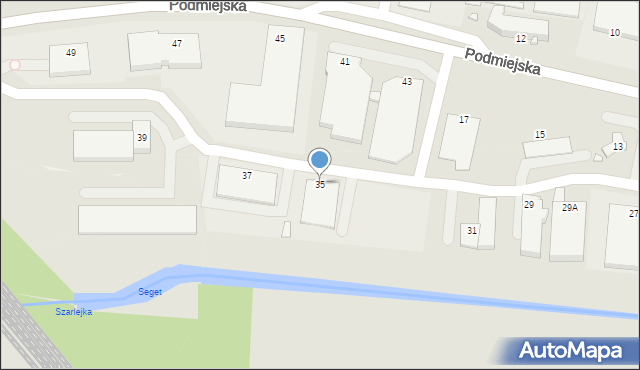 Piekary Śląskie, Podmiejska, 35, mapa Piekary Śląskie