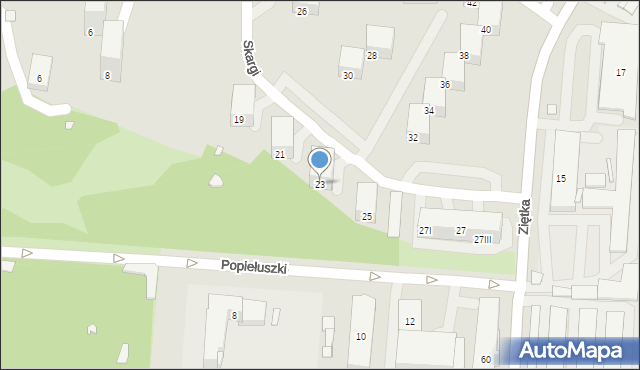 Piekary Śląskie, Popiełuszki Jerzego, bł. ks., 23, mapa Piekary Śląskie