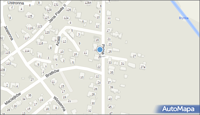 Piekary Śląskie, Polna, 20, mapa Piekary Śląskie