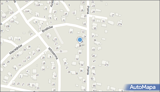 Piekary Śląskie, Polna, 28, mapa Piekary Śląskie