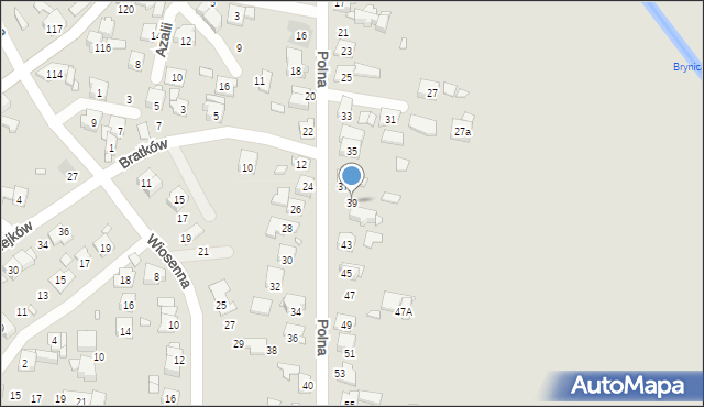 Piekary Śląskie, Polna, 39, mapa Piekary Śląskie