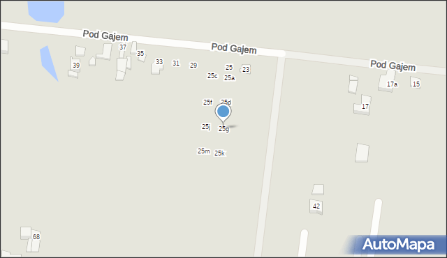 Piekary Śląskie, Pod Gajem, 25g, mapa Piekary Śląskie