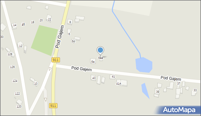 Piekary Śląskie, Pod Gajem, 6aa, mapa Piekary Śląskie