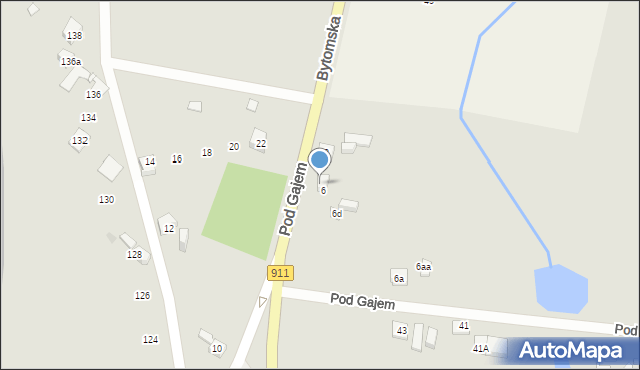 Piekary Śląskie, Pod Gajem, 6e, mapa Piekary Śląskie
