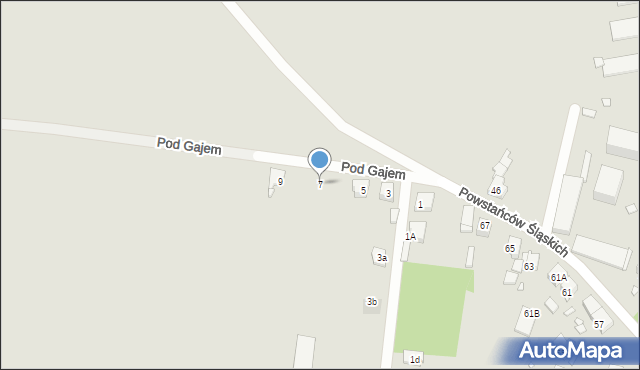 Piekary Śląskie, Pod Gajem, 7, mapa Piekary Śląskie