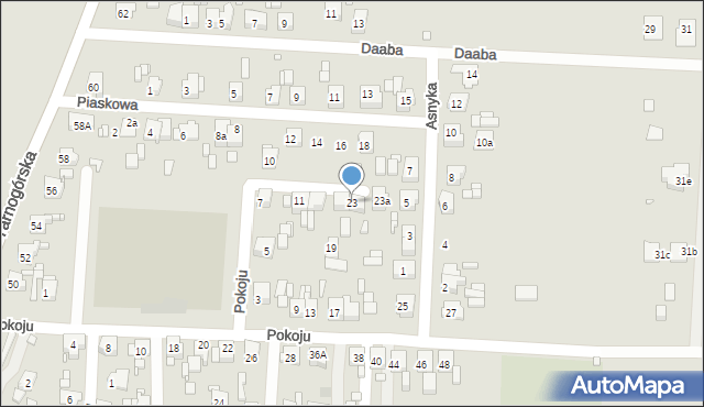 Piekary Śląskie, Pokoju, 23, mapa Piekary Śląskie