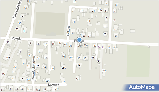 Piekary Śląskie, Pokoju, 28, mapa Piekary Śląskie