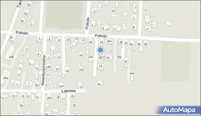Piekary Śląskie, Pokoju, 30, mapa Piekary Śląskie