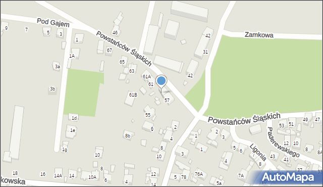 Piekary Śląskie, Powstańców Śląskich, 59, mapa Piekary Śląskie