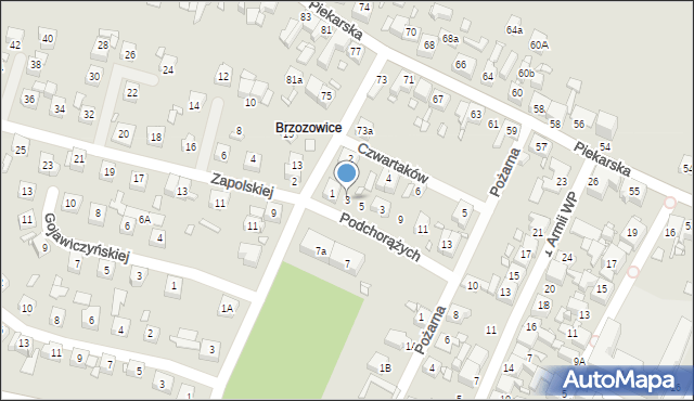 Piekary Śląskie, Podchorążych, 3, mapa Piekary Śląskie