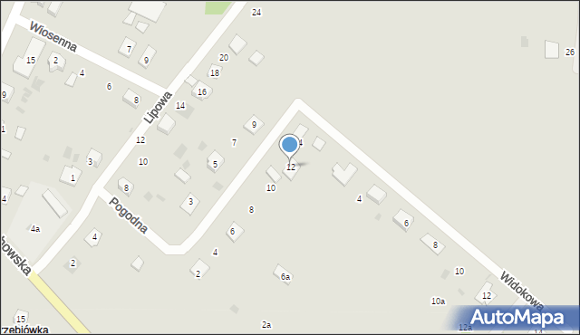 Piekoszów, Pogodna, 12, mapa Piekoszów