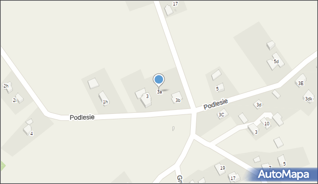 Pielgrzymowice, Podlesie, 3a, mapa Pielgrzymowice