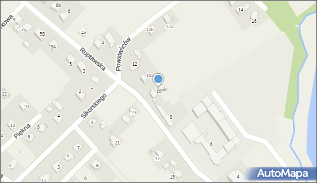 Pielgrzymowice, Powstańców, 10, mapa Pielgrzymowice