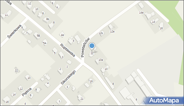 Pielgrzymowice, Powstańców, 12, mapa Pielgrzymowice