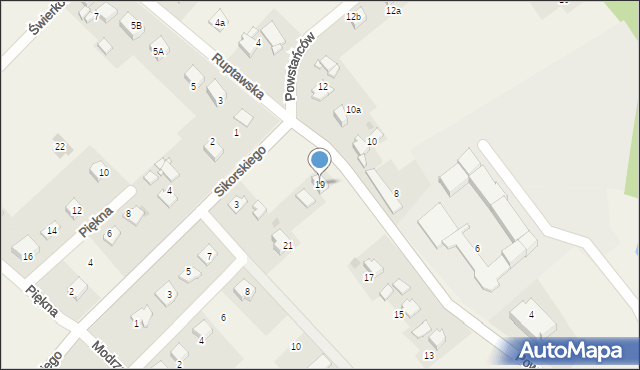 Pielgrzymowice, Powstańców, 19, mapa Pielgrzymowice