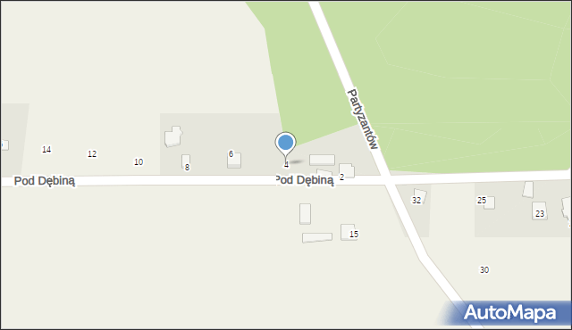 Pierściec, Pod Dębiną, 4, mapa Pierściec