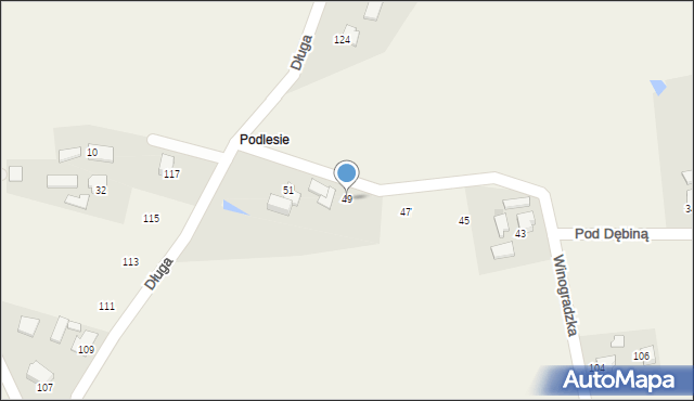Pierściec, Pod Dębiną, 49, mapa Pierściec