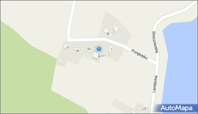 Pierściec, Porębisko, 9, mapa Pierściec