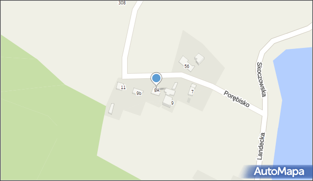 Pierściec, Porębisko, 9A, mapa Pierściec