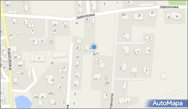 Pierwoszyno, Północna, 19, mapa Pierwoszyno