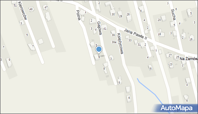 Pietrzykowice, Polna, 9, mapa Pietrzykowice