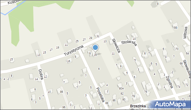 Pietrzykowice, Poselska, 10, mapa Pietrzykowice