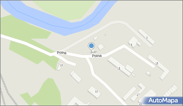 Piła, Polna, 7, mapa Piły