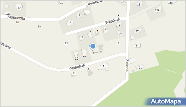 Piła Kościelecka, Podleśna, 8, mapa Piła Kościelecka