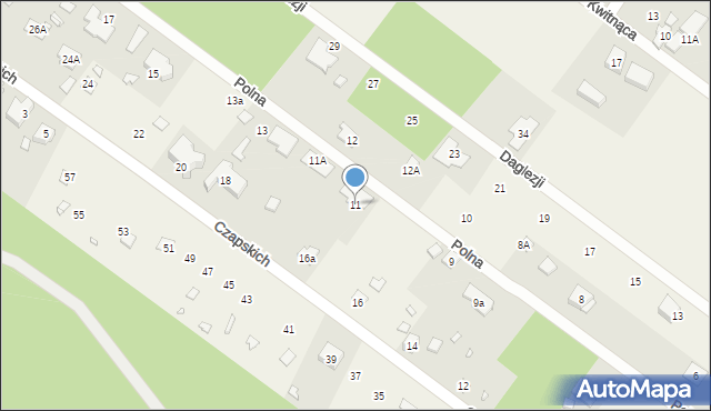 Pilawa, Polna, 11, mapa Pilawa