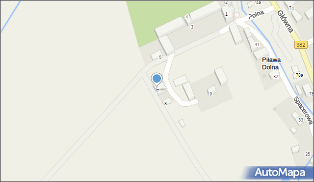 Piława Dolna, Polna, 7, mapa Piława Dolna