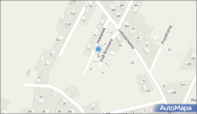 Pilchowice, Pod Brzozami, 6, mapa Pilchowice